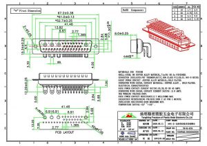36w4 d-sub combo right angle high current pcb connector