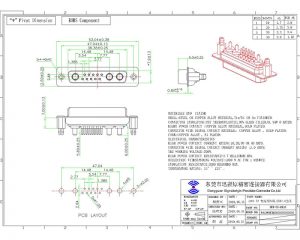 Combo D-SUB pcb type female 13w3 connector