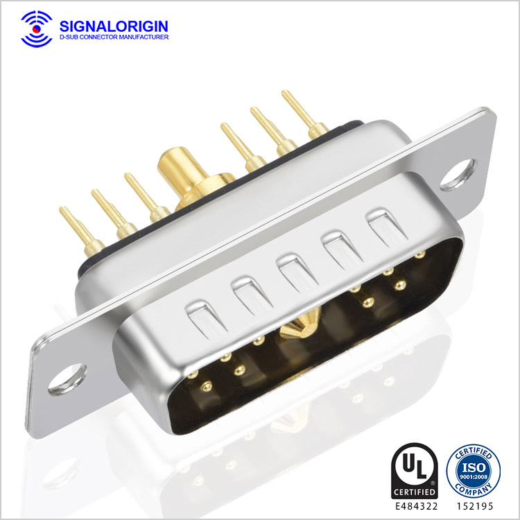 11W1 male mixed contact d type connector