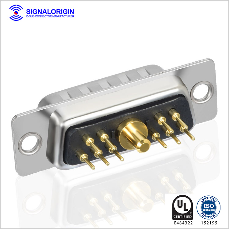 11W1 male mixed contact d type connector