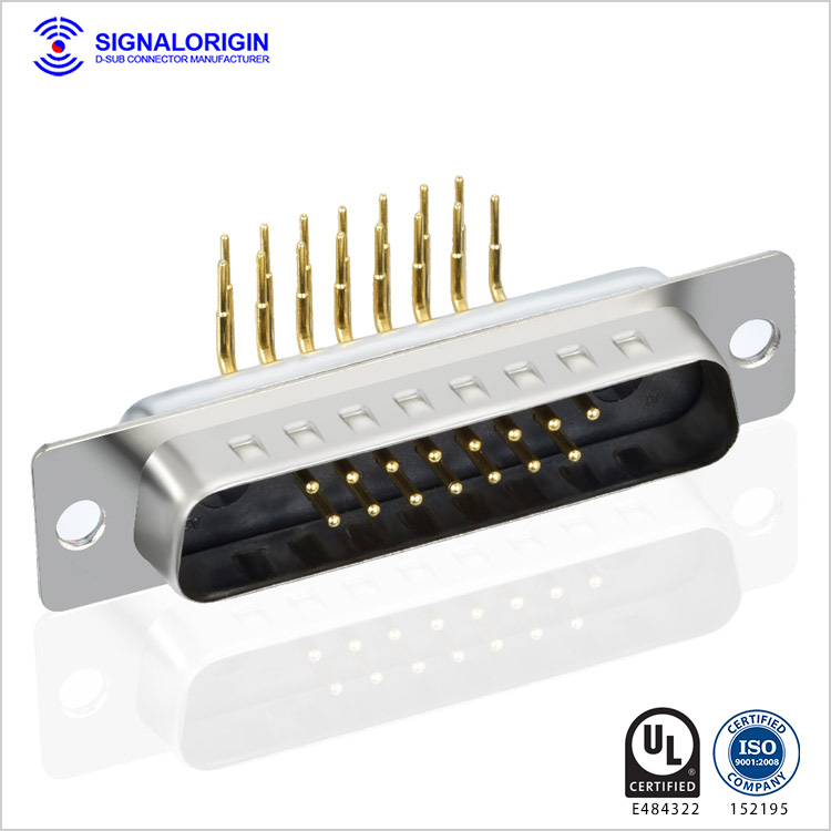 17w2 male combo right angle d-sub pcb connector