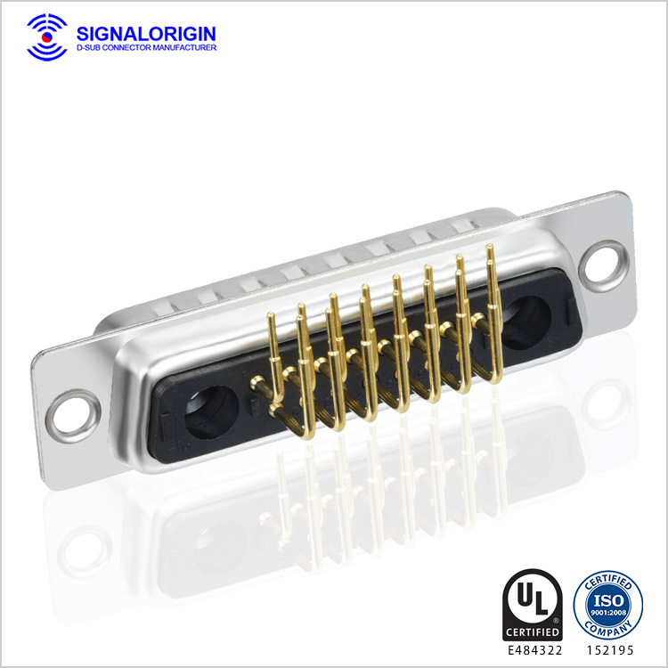 17w2 male combo right angle d-sub pcb connector