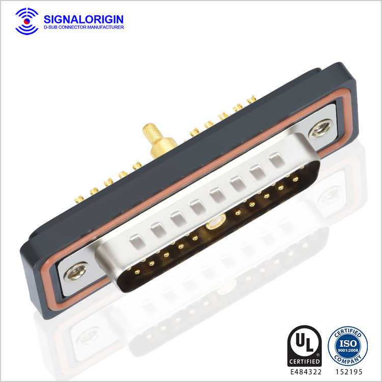 21W1 male d-sub coaxial waterproof connector