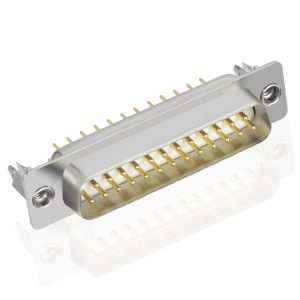 25 pin male d sub connector with boardlocks