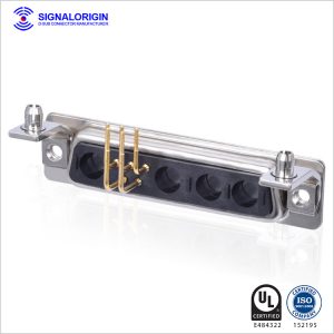9w4 female right angle combo d connector