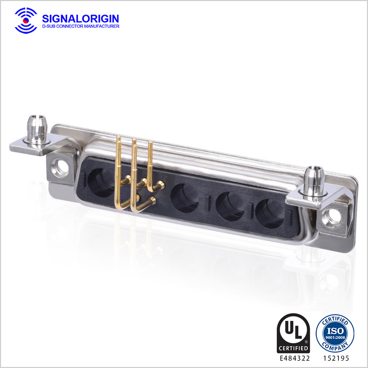 9w4 female right angle combo d connector