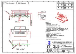D sub pcb 25 pin female connector for sale