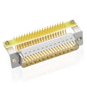 High density right angle 78 pin d sub connector