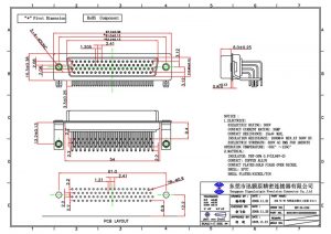 78 pin high density d-sub right angle connectors