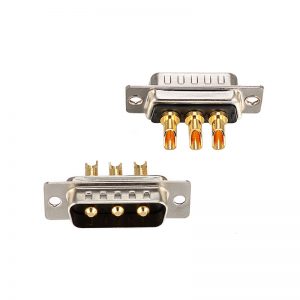 High current male combo D-sub 3w3 Connector