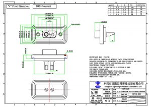 2V2 female waterproof combination d sub connectors