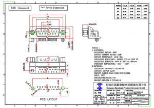 High density d sub 15 pin male connector for sale
