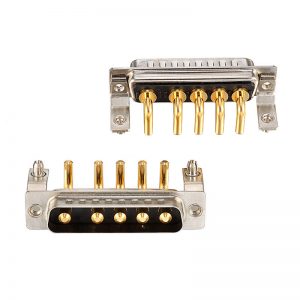 5W5 male high current d sub right angle connector