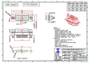 44 pin male d sub high density connectors