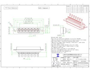 24W7 combo d sub female terminal connector