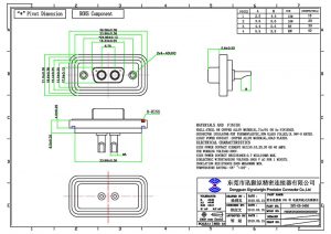 2W2 d sub coaxial cable female connector supplier