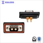 2w2 male d sub solder cup coaxial power connector