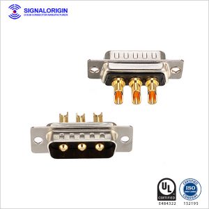 High current male combo D-sub 3w3 Connector