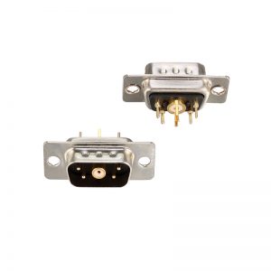 5W1 male coaxial power d shell connector