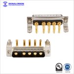 5W5 male high current d sub right angle connector