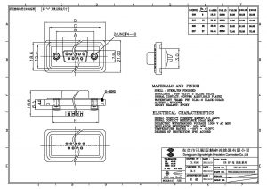 Waterproof solder 9 pin d type female connector