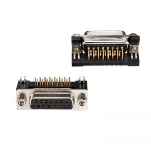 right angle pcb d sub 15 pin female connector