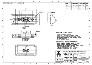 Waterproof solder cup 15 pin d connector