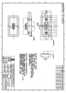 Solder cup waterproof female db 15 pin connector