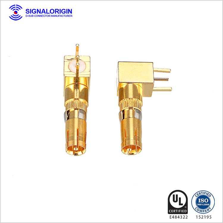 Signal d sub male right angle coax terminal supplier