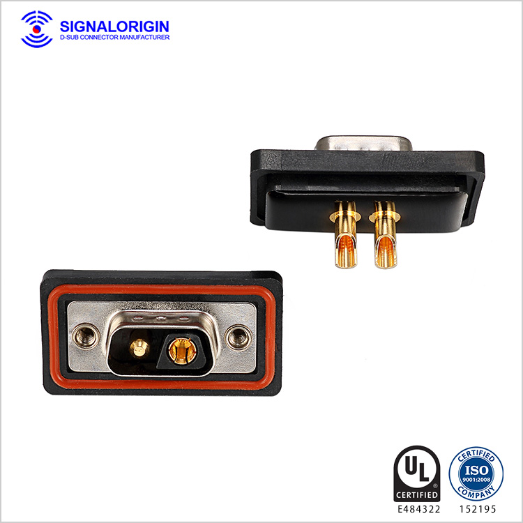 2V2 male mixed d-sub waterproof power connector