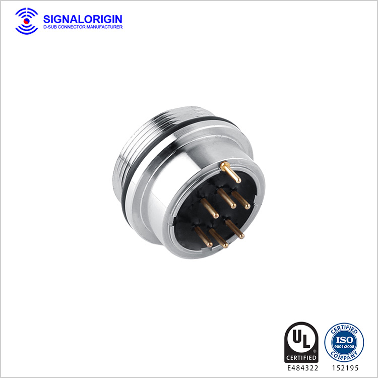 6 pin female waterproof electrical circular connectors