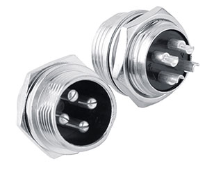 M16 4 pin waterproof circular industrial electrical connectors