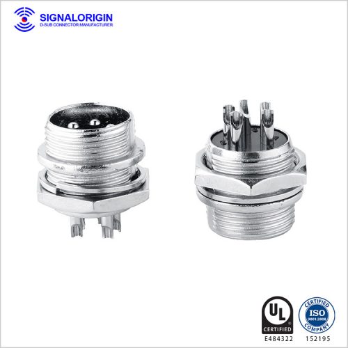 M16 5 PIN waterproof solder cup circular power connector
