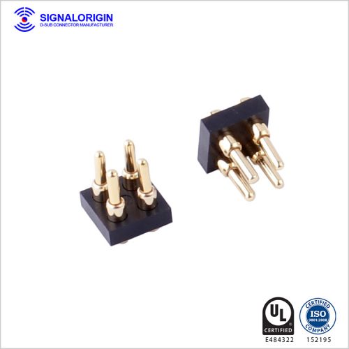 power and signal spring loaded connectors surface mount