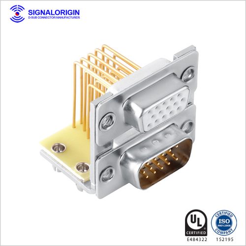 15 pin dual-port right angle d-sub connector supplier