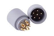 6 pin solder cup male round electrical connectors supplier