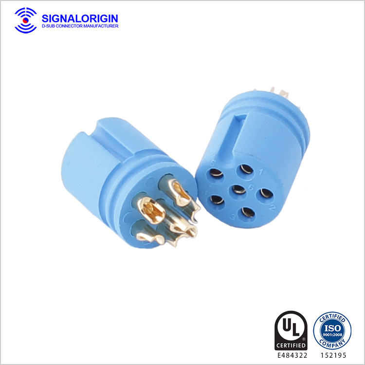 6 pin female circular waterproof electrical connectors wholesale