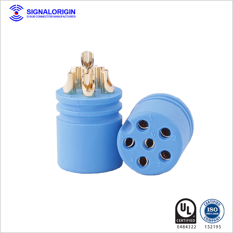 6 pin female circular waterproof electrical connectors wholesale