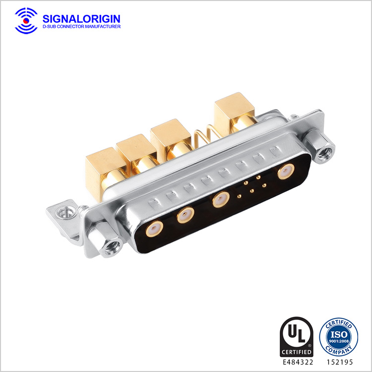 9w4 male righ angle coaxial conec d-sub connectors wholesale
