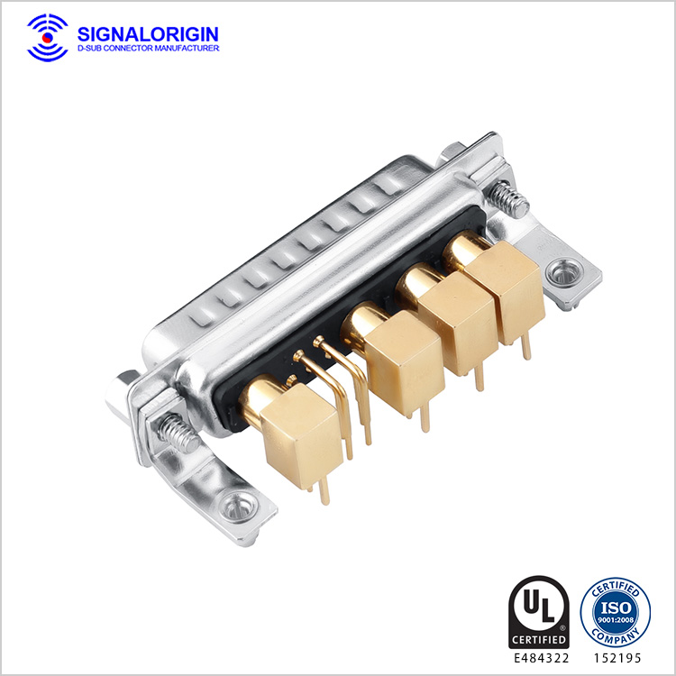 9w4 male righ angle coaxial conec d-sub connectors wholesale