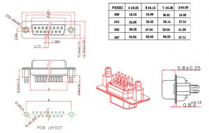 25 pin d sub connector