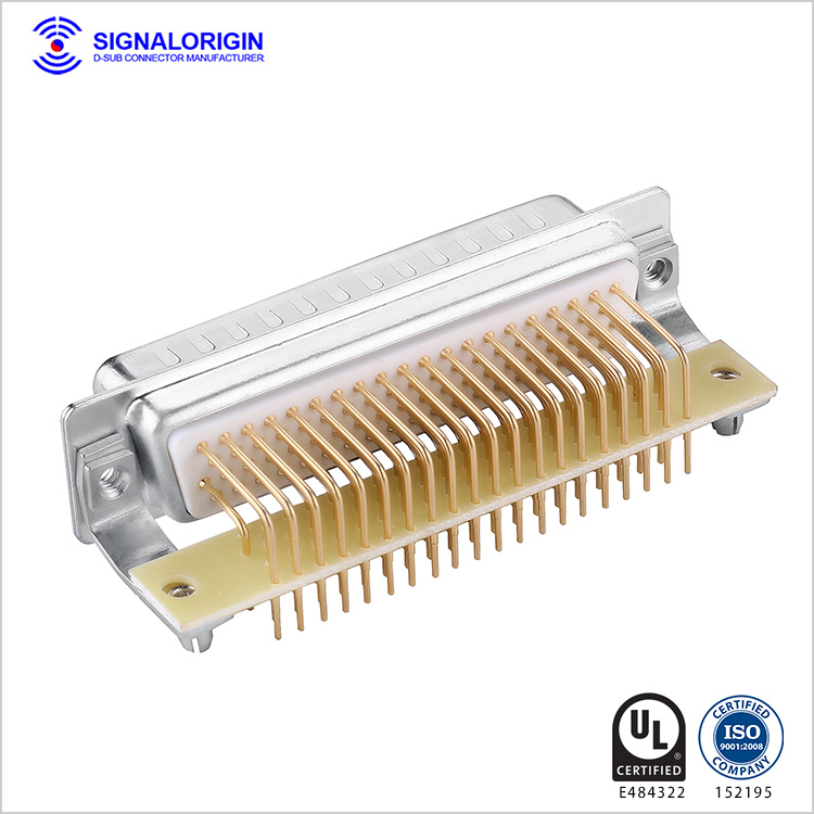 78 pin plug high density D-sub right angle connector