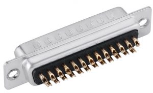25 pin D-sub male connector solder cup type