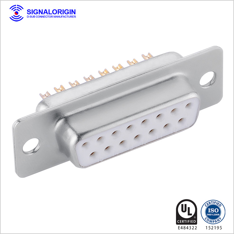 D-sub connector 15 pin female solder cup type