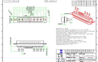 17W5 mixed contact D-sub connector solder cup type