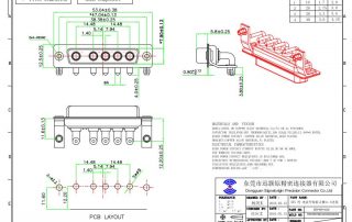 5W5 right angle high power D-sub connectors