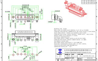 9W4 mixed contact D-sub connectors