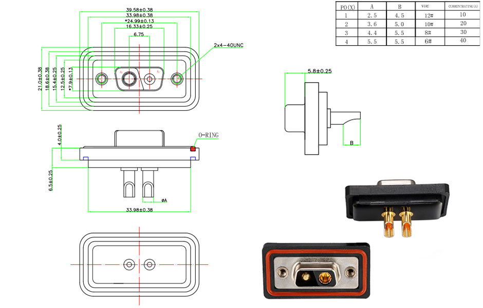 2V2 D-sub mixed contact connectors from SIGNALORIGIN