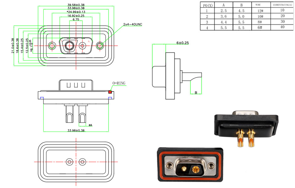 2V2 D-sub mixed contact connectors from SIGNALORIGIN