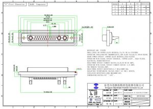 25W3 high current waterproof D-sub connector